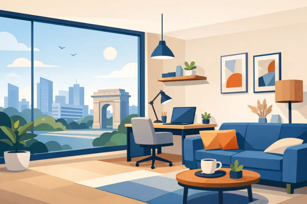 Apartament cu spatiu de lucru în București