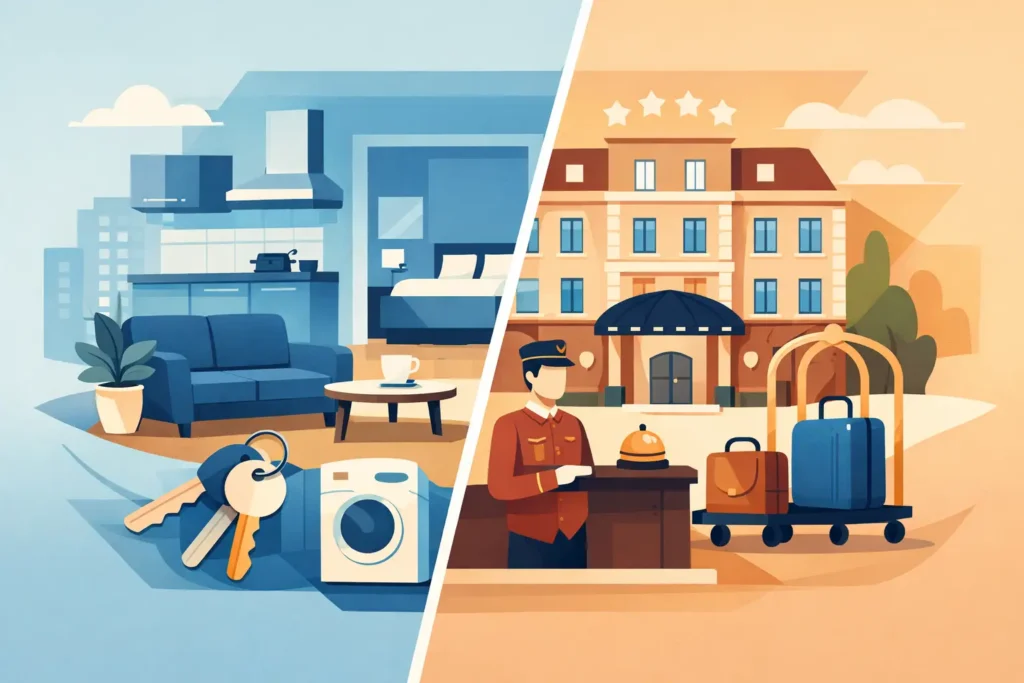 Apartament servit versus hotel clasic - ce alegi?
